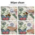 thumbnail image 4 of Acheng Spring Floral Round Tablecloth  Watercolor Flower Butterfly Leaf Decorative Table Cloth Rustic Vintage Resistant Circle Table Cover for Home Kitchen Dining Room Outdoor Decor 52x52in, 4 of 7