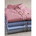 thumbnail image 6 of Demotime Mens Button Down T-Shirt Plaid Classic Casual Tops Green m for Men, 6 of 9
