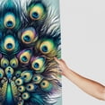 thumbnail image 3 of GOSMITH Abstract Peacock Bright Color Peacock Feather Shower Curtain Multiple Sizes White, 3 of 7