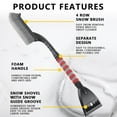 thumbnail image 5 of Donemore Detachable Snow Brush Emergency Snow Shovel Snow Broom Snow Scraper for Cars, Trucks, SUVs, Vehicle, 5 of 8