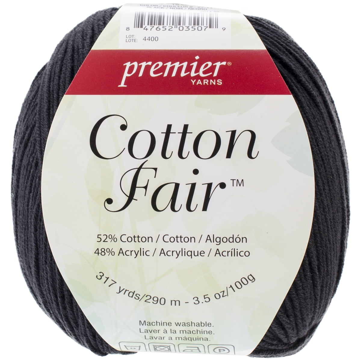 Premier Yarns Cotton Fair Solid YarnBlack Walmart Canada