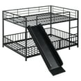 thumbnail image 6 of Harper & Bright Designs Full Over Full Metal Bunk Bed with Slide & Guardrails, Metal Bunkbeds Frame for ' Bedrooms, Black, 6 of 14