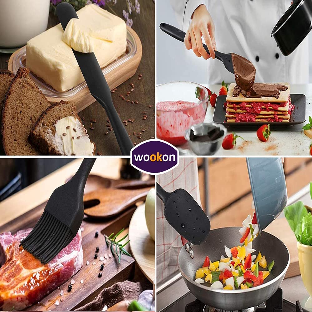 COWIN 6-Piece Silicone Spatula Set, Black photo 8