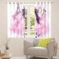 thumbnail image 4 of Fashion Pink Curtains Modern Fashion Woman Dress 30%-50% Blackout Curtains Eiffel Tower Paris Bedroom Curtains Black High Heels Romantic Makeup Themed Perfume Print Curtains,104"Wx84"L, 4 of 5