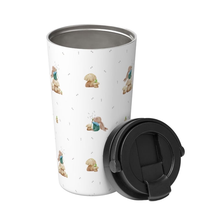 Lsque Rabbit Blowing Dandelions Pattern Travel Coffee Mug 16oz: Insulated  Coffee Cup with Leakproof Lid, Coffee Tumbler, Reusable Coffee Cups with  Seal Lid - Walmart.com