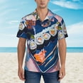 thumbnail image 4 of Lsque Colorful Sushi Food Art pattern Hawaiian Shirt for Men, Unisex Summer Beach Casual Short Sleeve Button Down Shirts-Large, 4 of 9