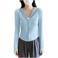 thumbnail image 2 of Neewe Chandails de Soleil pour Femmes Chandail de Randonnée Léger Manches Longues Fermeture Éclair Complète Maillot Dermoprotecteur SPF Vêtements de Protection UV, 2 of 8