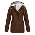 thumbnail image 1 of TITAKING Outdoor Women's Lightweight Hooded Softshell Jacket Brown 5XL, 1 of 5