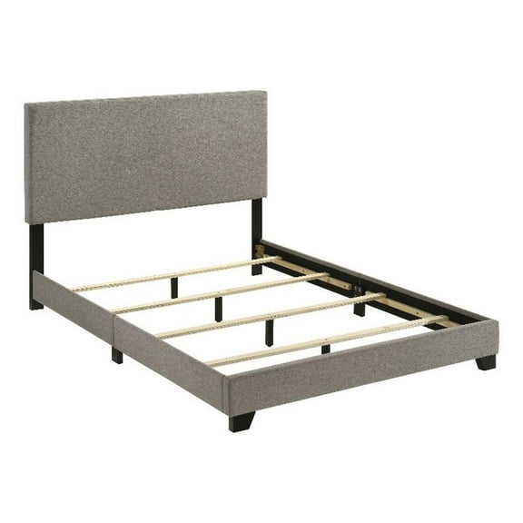 Dorian Fabric Upholstered Full Panel Bed Taupe