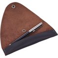 thumbnail image 2 of Funda de cuero hecho a mano de un solo bolígrafo de cuero vacuno fuente de la pluma de la manga de rollo de la pluma de la bolsa Afortunado Sencillez, 2 of 5