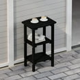 thumbnail image 3 of Wildridge Classic 3-Shelf Side Table, Black - Outdoor Weather Resistant Recycled Plastic Furniture for Patio, 3 of 4