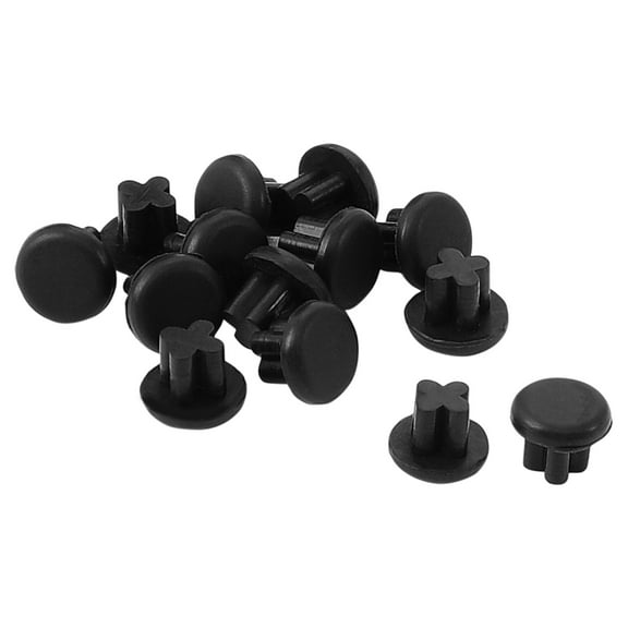 Cell Phone Rubber Anti Dust 3.5mm Earphone Jack Ear Cover Stopper Cap Black 15pcs