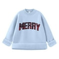 thumbnail image 4 of Fiaer Merry Christmas Womens Sweater Oversized Trendy Warm Knitted Pullover Long Sleeve Loose Fit Crew Neck Casual Xmas Tops Light Blue XL, 4 of 5