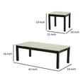 thumbnail image 2 of 3 Piece Coffee Table and End Table with Faux Marble Top Black and White - Saltoro Sherpi, 2 of 3