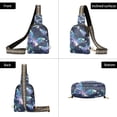 thumbnail image 3 of Butterflies and Stars Crossbody Bags Backpack Chest Bag Shoulder Bag Waist Bag for Outdoor Travel Hiking Fitness Cycling, 3 of 7