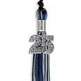 thumbnail image 3 of Endea Graduation Black/Royal Blue/Silver Mixed Color Graduation Tassel with Silver Date Drop, 3 of 10