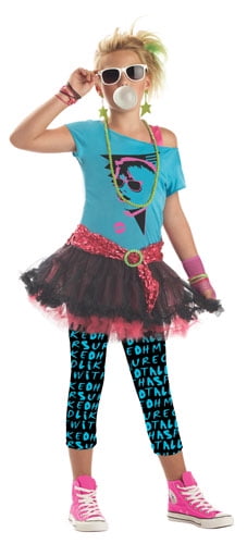 80s Valley Girl Child Costume 6-8 Small