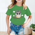 thumbnail image 2 of FINALGANG Girls Boys Cartoon Graphic CrewNeck TShirts Kids Short Sleeve Lightweight Casual Tees For Daily Wear Trendy Top, 2 of 4