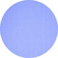thumbnail image 1 of Ahgly Company Indoor Round Solid Blue Modern Area Rugs, 6' Round, 1 of 4