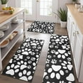 thumbnail image 2 of Black Paw Kitchen Rugs Sets Of 3,Kitchen Runner Rugs Non Skid Washable,Decorative Kitchen Floor Mats for Kitchen,Sink,Laundry,17"x30"+ 17"x47" + 17"x59", 2 of 6