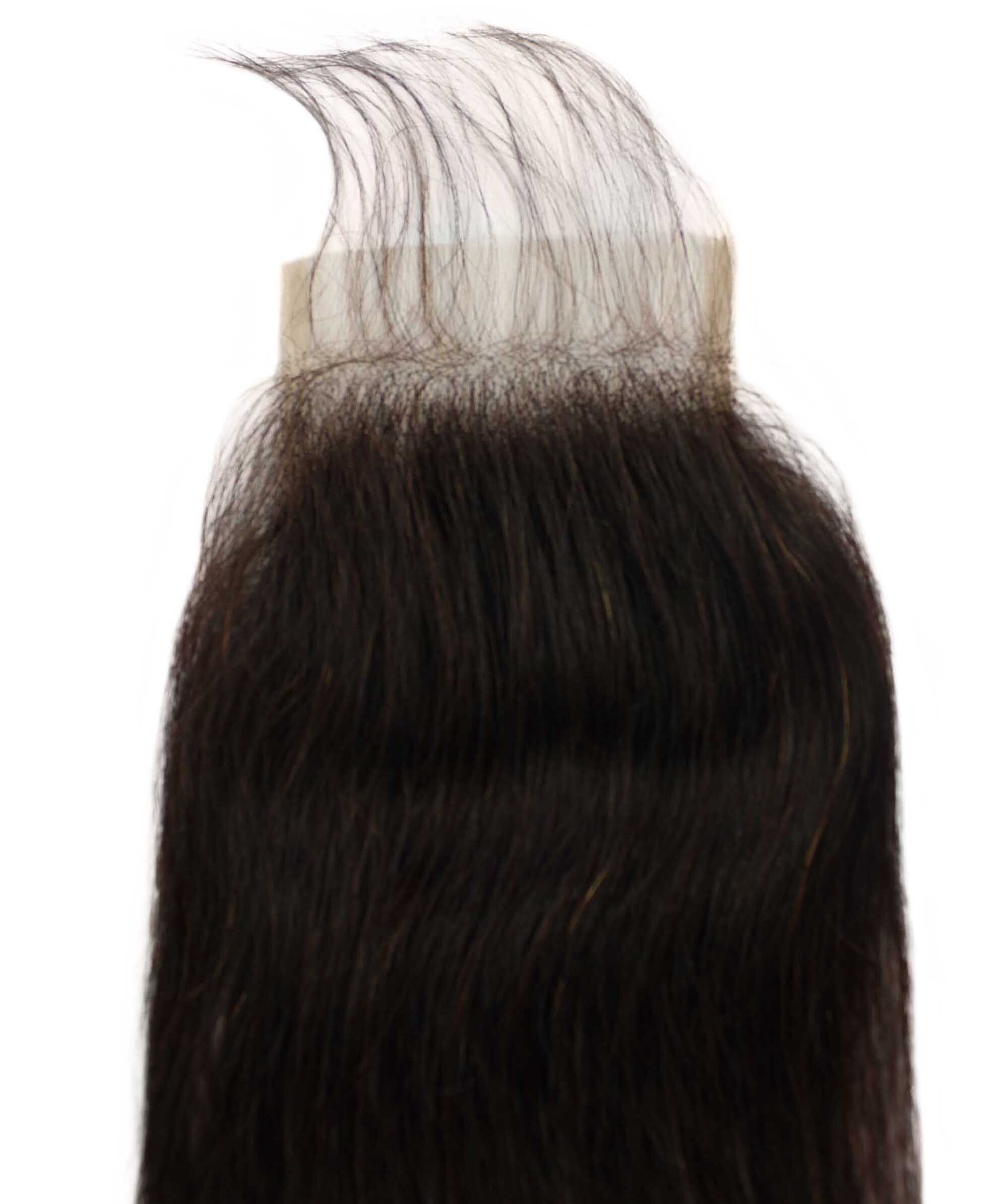 LUXLUXE Women Rico 100% Human Hair Bundle Free Part 4X4 Hand Tied Swiss Lace Closure