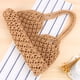 thumbnail image 2 of Xiao Hua Bolso de hombro tejido para mujer, bolso de mano y neceser, elegante bolso de playa de verano, 44 x 1 cm x 38 cm (marrón)., 2 of 5
