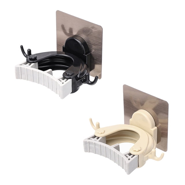 unbranded 2Ud Soporte Para Mopas Y Escobas Sin Taladro Con Adhesivo Fuerte Para Hogar Y Oficina