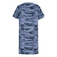 thumbnail image 6 of Women's Camouflage Print Summer Dress Casual Short Sleeve Round Neck Lightweight Polyester Fashion Dress for Daily Wear S M L XL XXL, 6 of 9