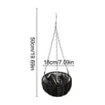 thumbnail image 3 of Round Hanging Planter Basket Faux Rattan Self Watering Chain for Balcony Window Home Office Indoor Outdoor Decor, 3 of 6