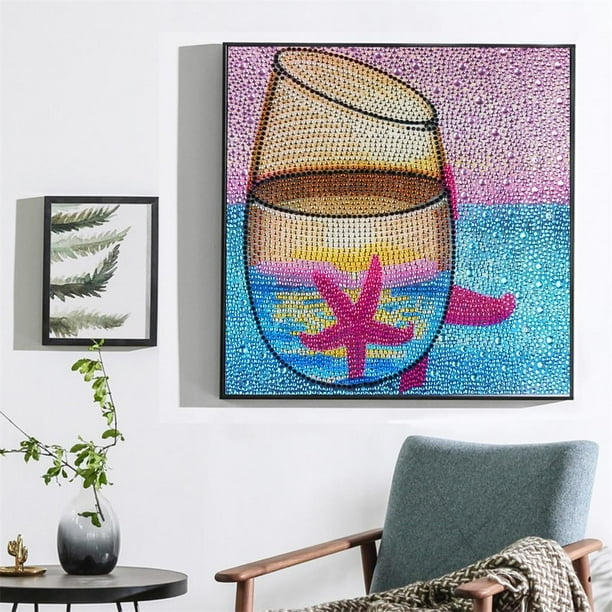 Pintura de diamante 5D, taladro de forma especial, imagen de de imitación para manualidades, fabricación de , 30x30cm/ pulgadas vaso BLESIY 5D DIY Diamond Painting