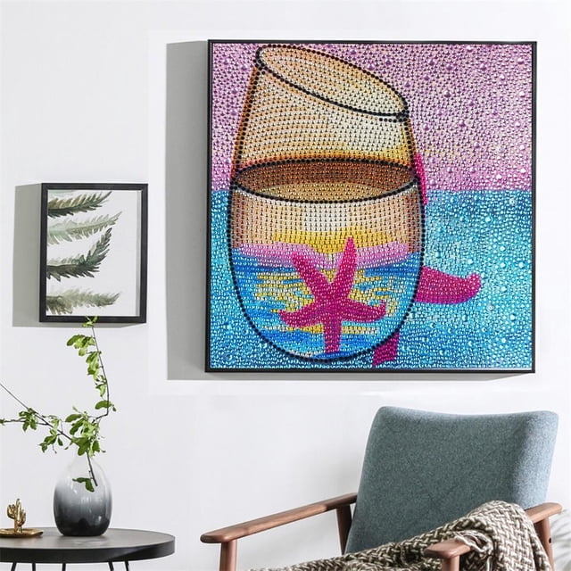 de pintura de DIY Pintura de 5D Hermoso diamante de forma especial vaso Hugo 5D DIY Diamond Painting