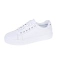 thumbnail image 1 of Zapatos blancos de mujer, estilo coreano de verano, zapatos de mujer de una sola capa, planos, con punta redonda, zapatos casuales con tiras cruzadas, zapatos de tabla, 1 of 6