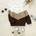 thumbnail image 5 of Fgnfyis Boys Knit Sweater Long Sleeve Warm Top for Fall and Winter Seasonal Comfort Wear Coffee 18-24 Months, 5 of 9