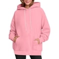 thumbnail image 3 of Fall Sweatshirts for Women Long Sleeve Hoodie Sweatshirts Womens Loose Casual Hooded Pullover Top with Pocket, 3 of 8