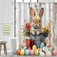 thumbnail image 5 of Cortina de Baño de Pascua, Sin Taladros, con 12 Ganchos, 5 of 6