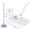 White, variant on Mini Flat Mop with One-Click Cloth Attachment, Hands-Free Cleaning Mop, Multi-Purpose Snap Grip Mop for Kitchen, Bathroom, Windows & Floors