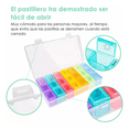 thumbnail image 4 of Pastillero Semanal 3 Tomas Organizador Medicamentos Portátil Multicolor, 4 of 6