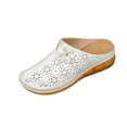 thumbnail image 2 of Hurxie Clogs for Women Mules Shoes: Comfortable Slip On Closed White 7, 2 of 7