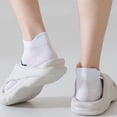 thumbnail image 5 of Plantar Fasciitis Relief Sock Sport Low Cut Socks Light Cushion No Show Tab - Targeted Compression Sock for Women & Men 1 Pairs White, 5 of 7