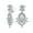 Clear, variant on Womens Vintage Art Deco Clip-On Earrings with Simulated Gemstone CZ Chandelier Design