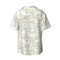 thumbnail image 2 of Xecao offers the White Rabbit for Men's Casual Short-sleeved Shirt, a button-up collared shirt with a pocket, perfect for beach vacations and yacht travel in the Large size., 2 of 7