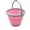 Gray/Pink, variant on SAMMART 10L (2.64Gallon) Collapsible Fishing Bucket - Foldable Round Tub - Portable Plastic Water Pail - Space Saving Outdoor Waterpot - Trunk Organizer