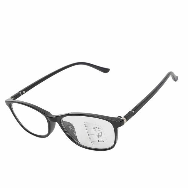Multifocus Reading Glasses, Progressive Multifocal Reading Glasses, Progressive Lens Glasses, Blocking, Adjustable, Prevents Eye Strain, Anti Blue Ray Glasses with Storage Box