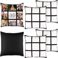thumbnail image 1 of Sublimation Blanks Panel Pillow Case DIY Polyester Cushion Cover 17.7 x 17.7 Inch for Sublimation Printing Sofa Couch No Pillow Insert (6), 1 of 7