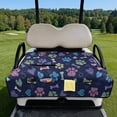 thumbnail image 2 of Psesaysky Golf Cart Seat Covers Universal Golf Cart Seat Towel Blanket with 4 Pockets and Cute Paw&Bone Pattern, Extra Handle, Washable for EZGO, Yamaha, Club Car Front 2 Person Seats, 2 of 8