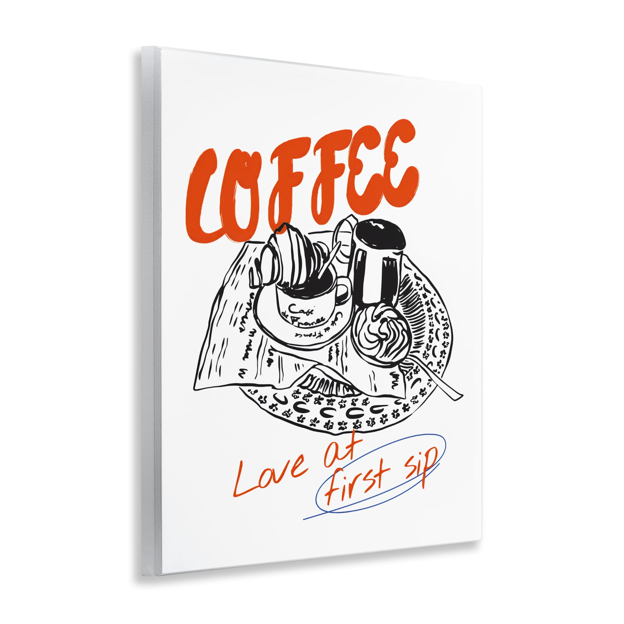 Stupell Industries Coffee Love At First Sip Wall Plaque Art, design by The Prints Vibe