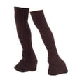 thumbnail image 2 of Calentadores de piernas de para patinaje, calcetines largos y suaves de tejido térmico, calcetines sin pies para patinaje, ideales para deportes color café, 2 of 8