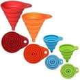 thumbnail image 3 of Kitchen Funnel Set 4 Pack, Kitchen Gadgets Accessories Foldable Silicone Collapsible Funnels for Filling Water Bottle Liquid Transfer Food Grade, 3 of 7