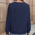 thumbnail image 6 of Annhoo Fall Tops for Women Trendy V Neck Long Sleeve Solid Color T Shirts Ladies Going out Lounge Blouses, 6 of 6