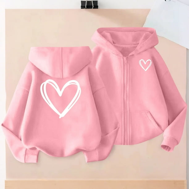 Sudadera deportiva informal con capucha y manga larga con estampado degradado para niños y niñas, de poliéster